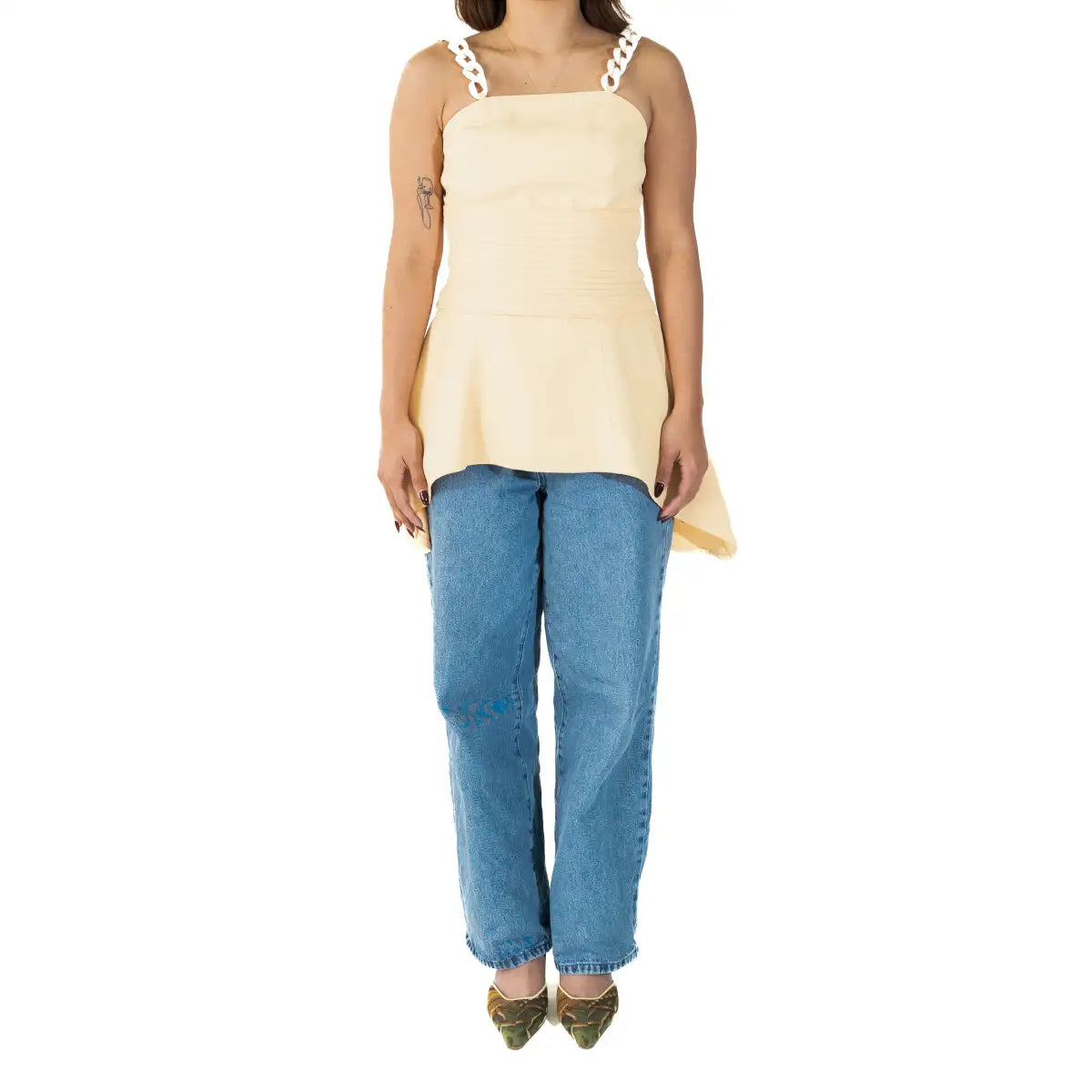 Amal Al Mulla Daffodil Yellow Peplum Top