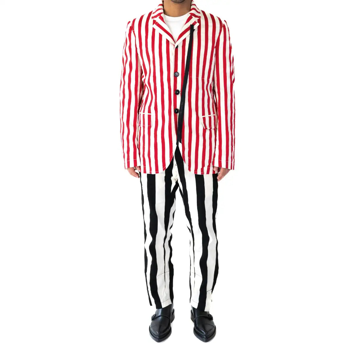 Ann Demeulemeester Red Stripe Blazer