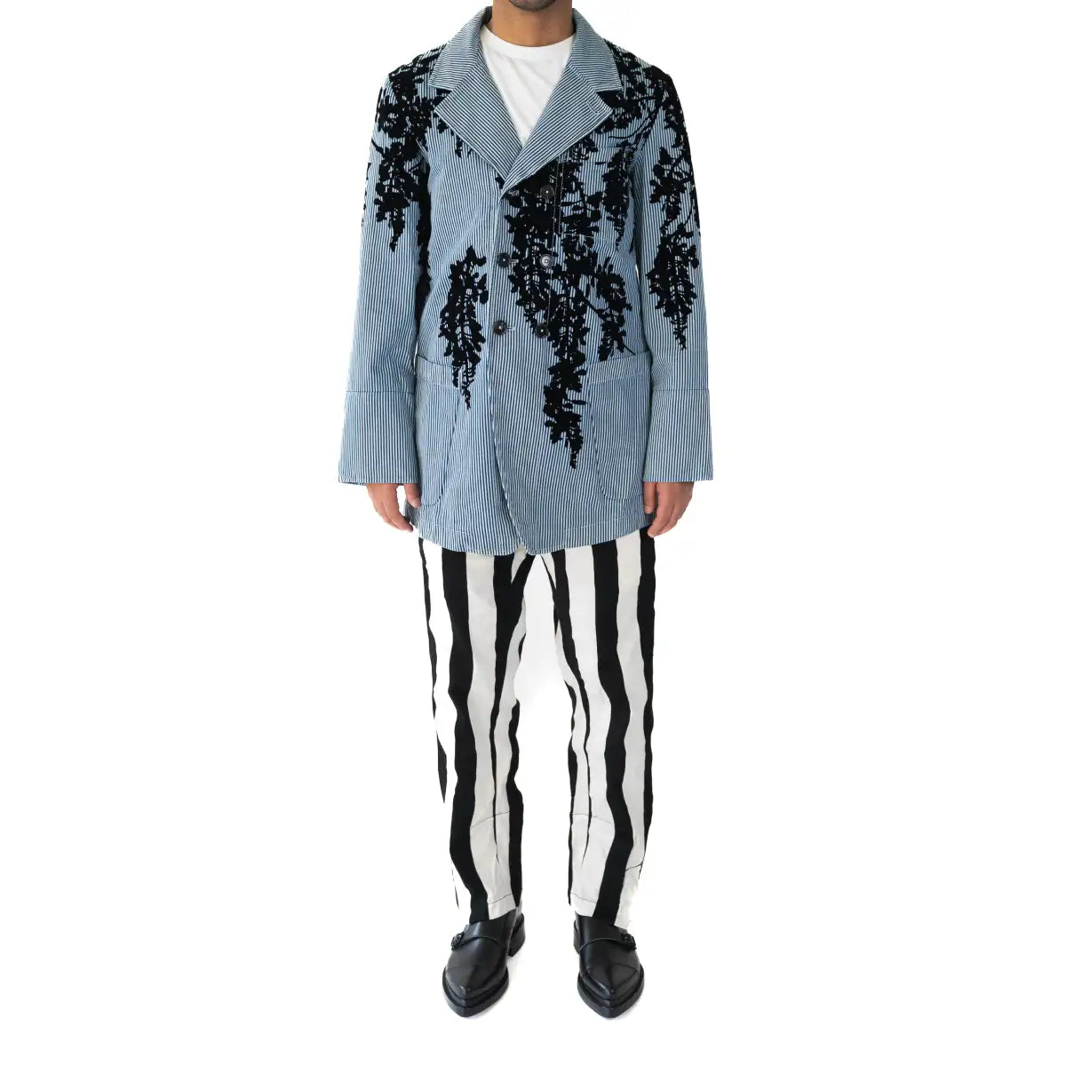 Ann Demuelemeester Stripe Applique Jacket