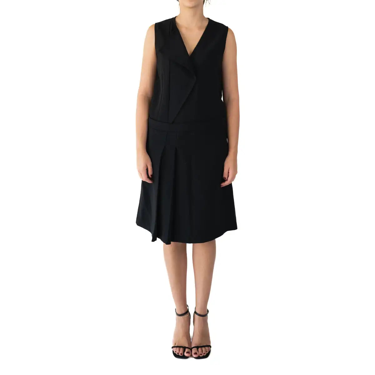 Cedric Charlier Sculpture Sleeveless Dress