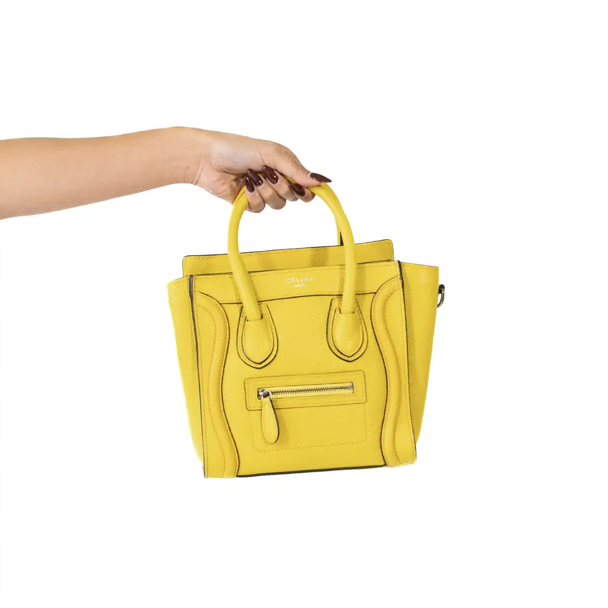 Celine Yellow Luggage Tote Bag