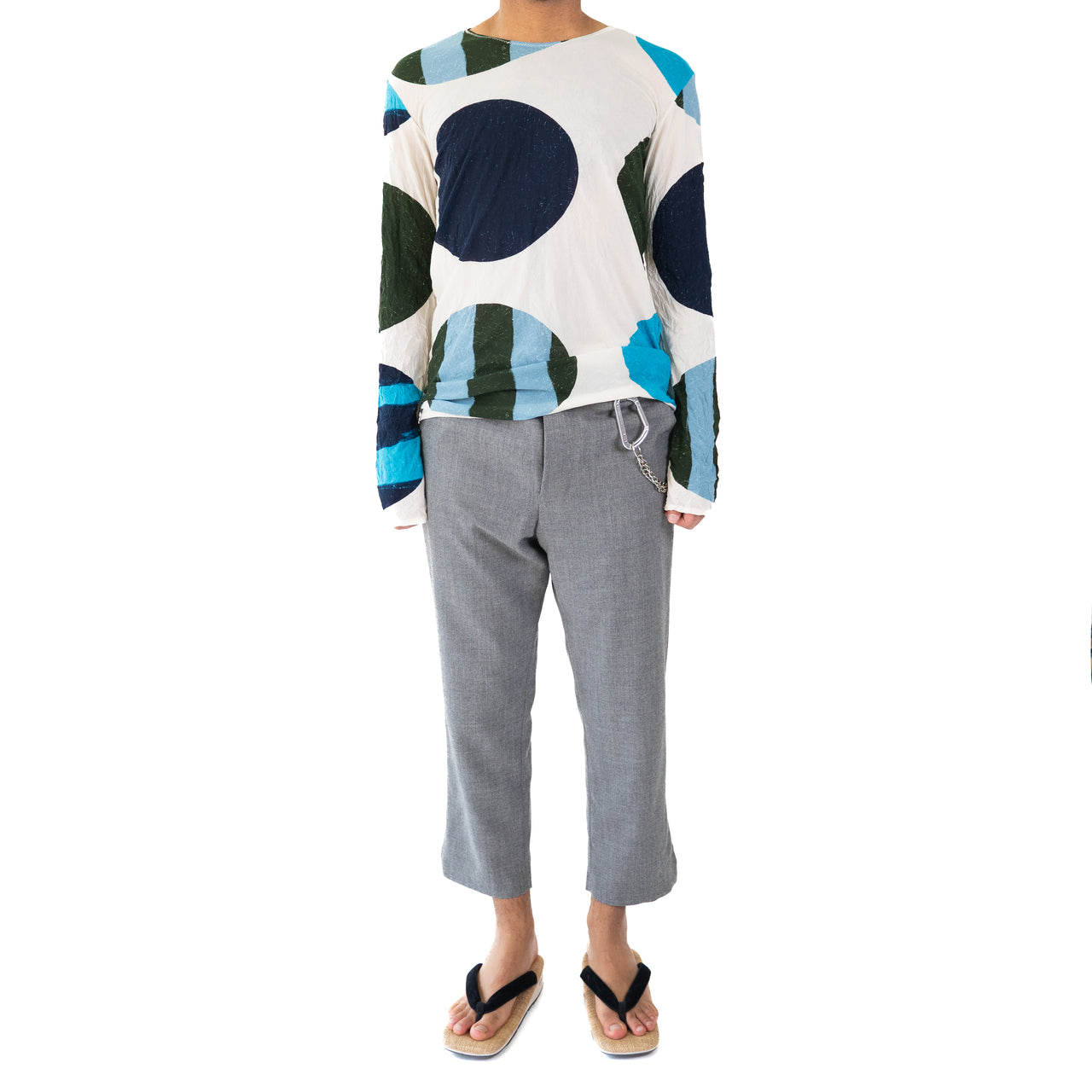 Issey Miyake Printed Sheer Top