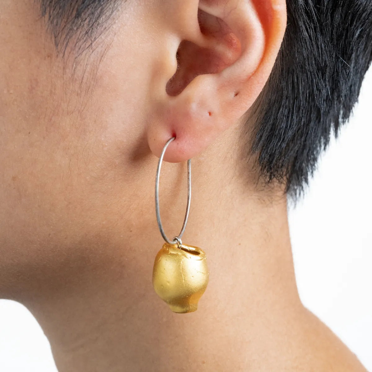 F For Farah Bell Dome Hoop Earring