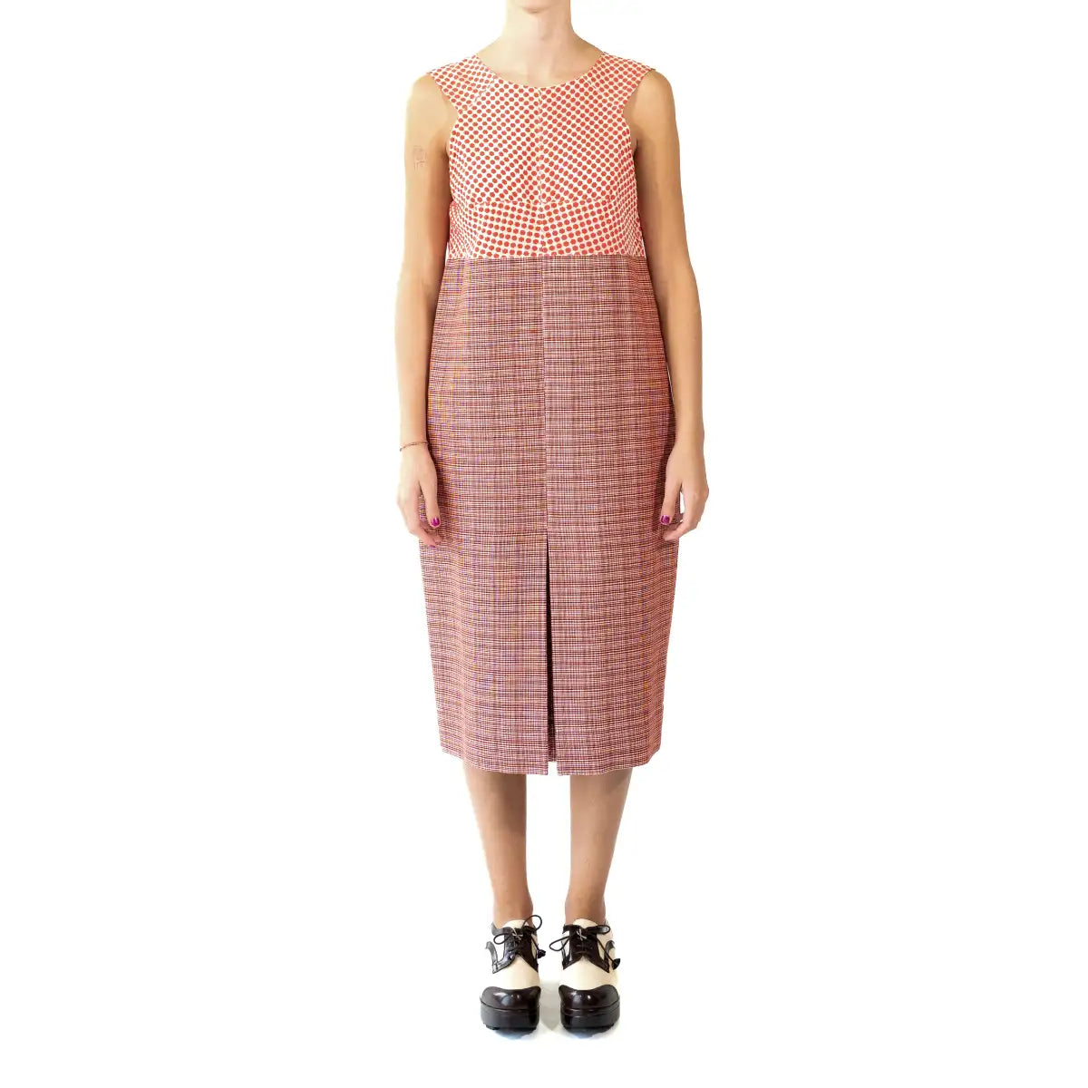 Fendi Polka Dot & Gingham Dress