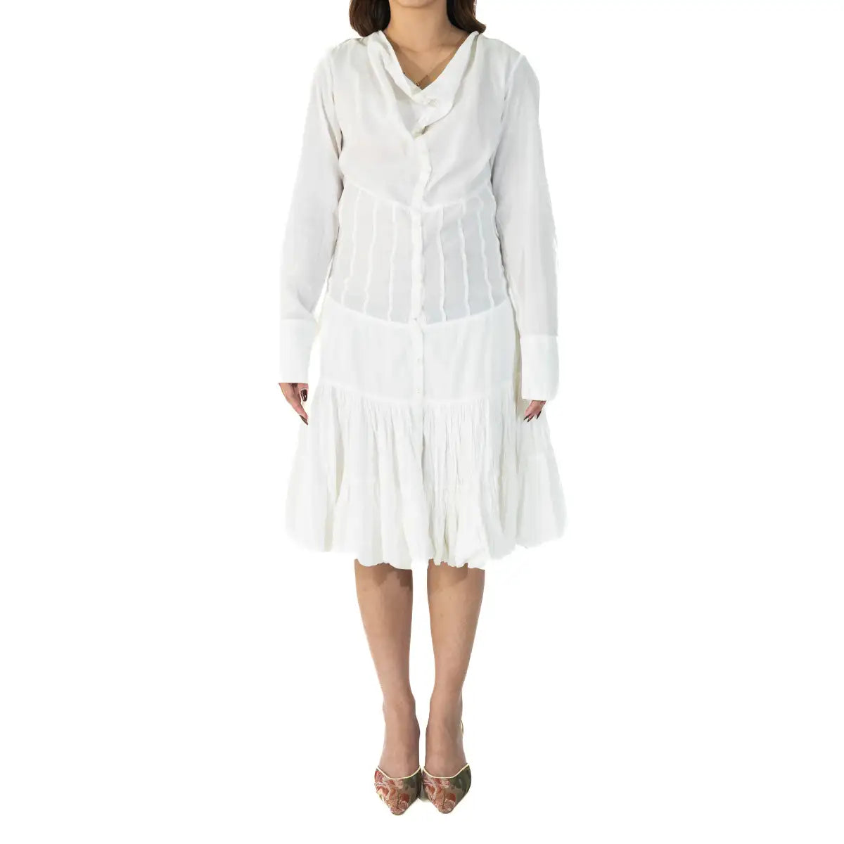 Mai Ilest Ou Le Soleil Cotton Tiered Dress