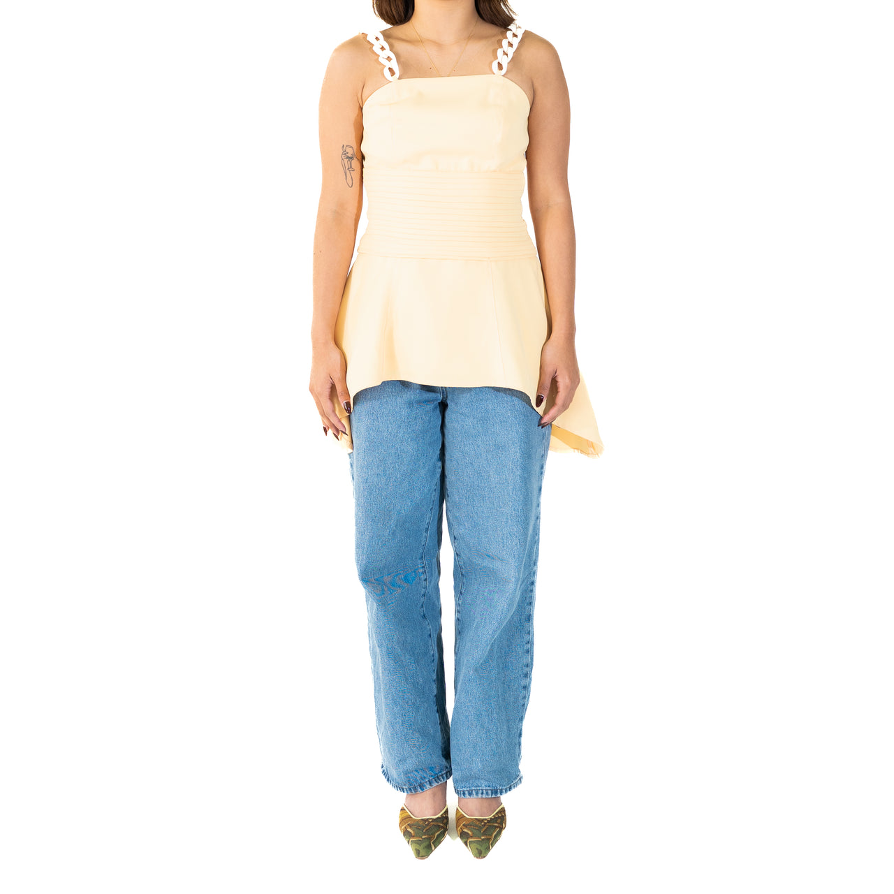 Amal Al Mulla Daffodil Yellow Peplum Top