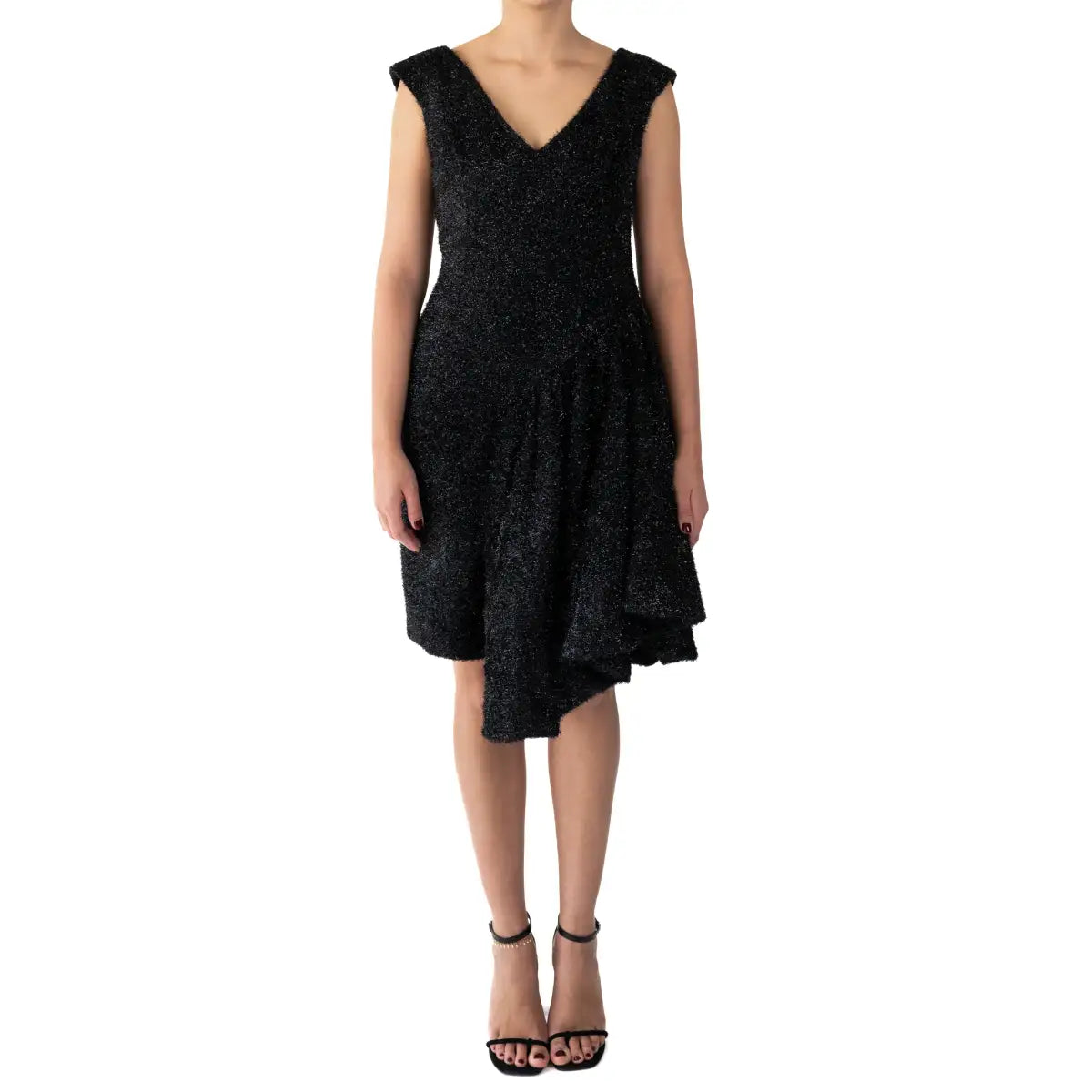 Simone Rocha Black Glitter Dress