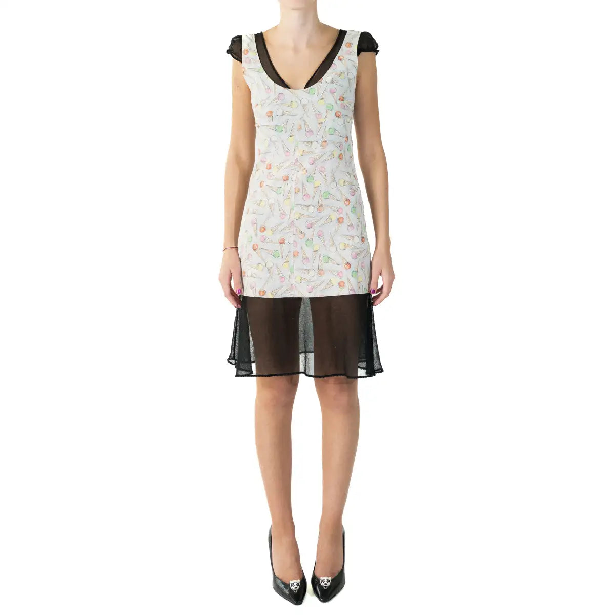 Vintage Chanel Ice Cream Print Dress