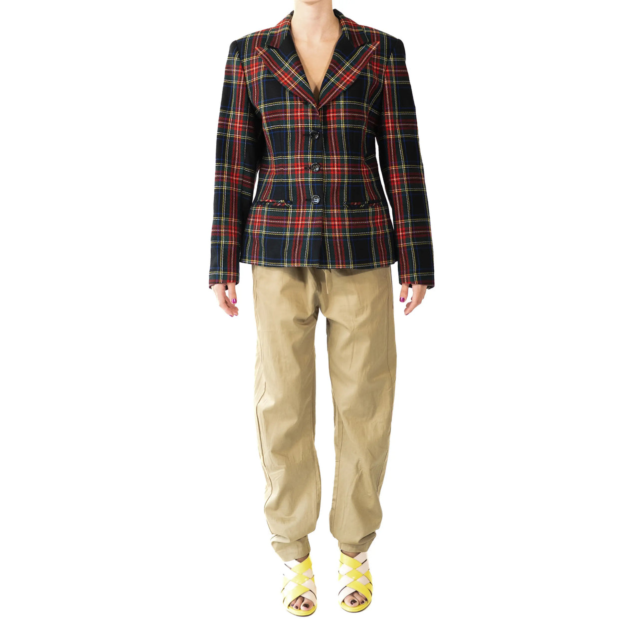 Vintage Halston Tartan Blazer