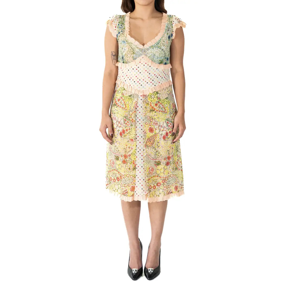 Vintage Moschino Cheap & Chic Silk Printed Dress